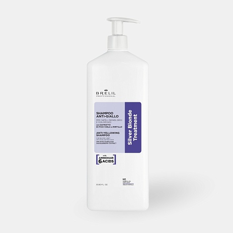 AMINO TREATMENT антижёлтый шампунь для светлых, мелированных и седых волос, 1000 мл, B065147