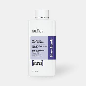 AMINO TREATMENT антижёлтый шампунь для светлых, мелированных и седых волос, 250 мл, B065148