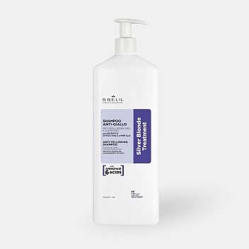 AMINO TREATMENT антижёлтый шампунь для светлых, мелированных и седых волос, 1000 мл, B065147